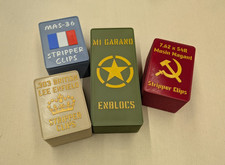 WW2 Allied Set of 4 Enbloc and Stripper Clip Storage Boxes (Large Boxes Only) picture