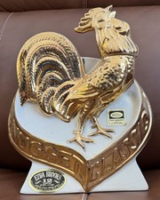 VINTAGE 1970 EZRA BROOKS JOHN ASCUAGA'S 24 K GOLD ROOSTER DECANTER picture