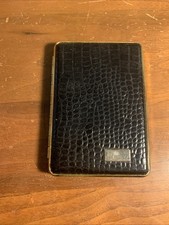 Vintage Germany Antique Colibri Double Sided Faux Alligator Cigarette Case 50's picture