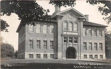 G93/ Clinton Michigan RPPC Postcard c1910 High School Building picture