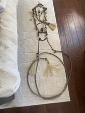 Vintage Hitched Horsehair Bridle & Santa Barbara Style Spade Bit Kissing Birds picture