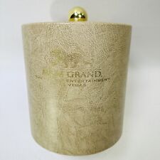 Vintage MGM Grand Las Vegas Insulated Tan Vinyl Ice Bucket picture