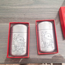 2 Portable Car Ashtray Cigarette Butt Snuffer Holder w/ Instructions picture