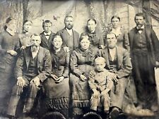 Rare Large Tintype With Big Family - Excellent Piece Of Photography History picture