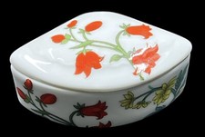 Vintage Limoges France Trinket Box Porcelaine De Paris Hand Painted Flowers picture