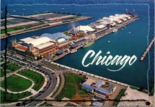 Chicago Navy Pier Postcard IDC-9827 Phil Valdez John Hinde Curteich Vintage picture
