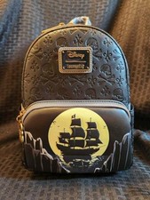 Loungefly Disney Pirates of the Caribbean Black Pearl Glow in Dark Backpack picture