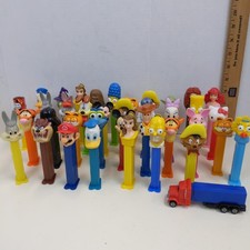 Vintage PEZ Dispensers Lot Disney Star Wars Simpsons Looney Tunes Assorted 38pc picture