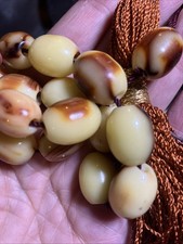 Vintage Catalin Bakelite Islamic Prayer Beads Marbled Tasbih Misbaha Tassel 19 picture