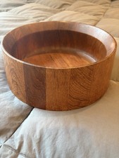 Vintage Dansk Designs IHQ Denmark Teak Wood Salad Serving Bowl 12