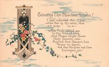 Vintage Postcard 1900s Extending Our Heartiest Wishes Greetings Faith Uphold You picture