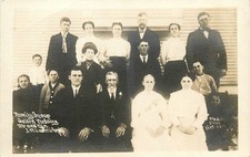 1913 Hobart Indiana RPPC Golden Wedding Family Portrait J.M. Carmichael picture