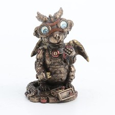 Veronese Design Steampunk Dragon Tinkerer w/Goggles Mechanical Gear Resin picture