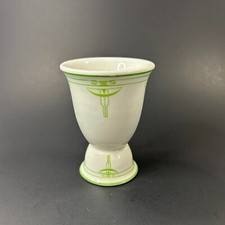 Ironstone Double Egg Cup with Lime Green Art Deco Design picture