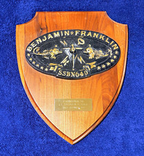 USS Benjamin Franklin SSBN 640 US Navy Wooden Plaque - LT S. Hall picture