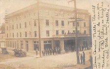 J50/ Owego New York RPPC Postcard c1910 The Owego Hotel Building 371 picture