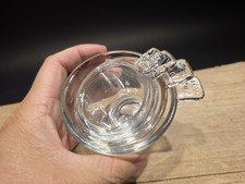 Vintage Style Crystal Clear Depression Glass 4pc Measuring Cup Set picture