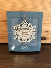 Lenox 1995 Season's Greetings Christmas Tree Ornament with Box picture