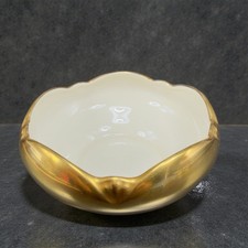Vintage Pickard Fine China Porcelain Gold Ivory Dish Bowl Elegant Container USA picture