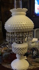 Vintage Milk Glass Hobnail Lamp picture
