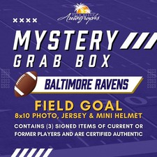 Mystery Grab Box - Baltimore Ravens NFL Football Autographed Field Goal Box picture