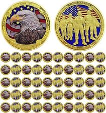 50Pcs Military Veterans Challenge Coins Thank You for Your Service Military Gift picture