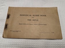 1928 Individual Score Book For The Rifle picture