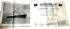 PAMPHLET SHIP COMPLETE DECK PLANS SS EXETER SS INDEPENDENCE AMERICAN EXPORT LINE picture