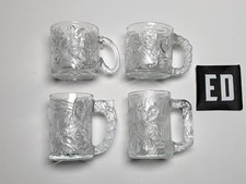 McDonald's Batman Forever 1995 Clear Glass Mug Cups