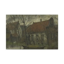Eduard Karsen - View in a Village - 1885 - 1900 - Canvas Wall Art picture