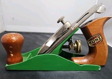 Vintage KUNZ No 112 Scraper Plane Germany Brass Adjuster Wood Handle Orig Decal picture