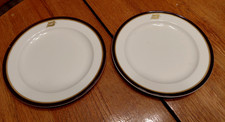 VINTAGE PAIR 2 ROYAL VIKING CRUISE DESSERT PLATES OCEAN LINER MAYER CHINA PA picture
