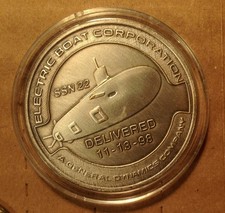 USS Connecticut SSN 22 Christening USN Navy Submarine Service Challenge Coin picture