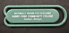 Vintage Henry Ford Community College Dearborn, Michigan Plastic Paper Clip picture