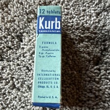 Vintage Complete Kurb Monthly Discomfort Remedy 1930s-1940s. Museum Quality picture