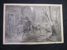 1894 Harper's Weekly Revolutionary War Print - Paul Revere's Ride, 1775 picture