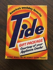 Vtg 50s Tide Laundry Detergent Soap Unopened Box Procter & Gamble Promo NOS picture