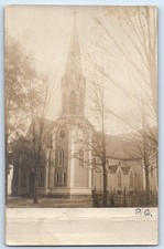 c1905 View Of Church Pine Meadow Connecticut CT RPPC Photo Antique Postcard picture