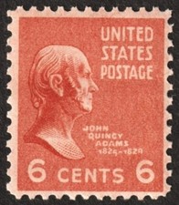 1938 John Quincy Adams 87 year old 6 Cent US Postage Stamp MINT picture
