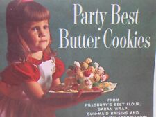 Party Best Butter Cookies VTG Recipes Brochure Pillsbury Saran Wrap Sun Maid picture
