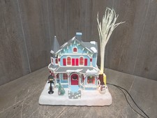 Vintage Avon Holiday Splendor Fiber Optic Christmas House Village Lighted picture