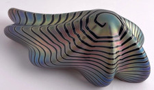 Incredible Craig Zweifel 2000 IIridescent/Metallic-Like Shell Glass Paperweight picture