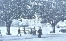 Antique 1910s Copenhagen Denmark Østerbrogade Pedestrians Street Postcard picture