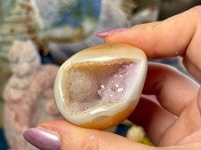 Amethyst Druzy Agate Egg | Lavender Crystal Geode | Polished Natural Agate | picture