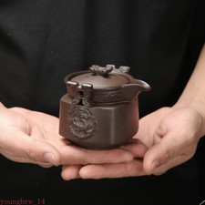 Antique Purple Clay Hand Grab Pot Chinese Yixing Zisha Teapot Household Filter picture