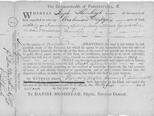 Founding Father Thomas Mifflin Signs Request For Land Survey Less Indian Land picture