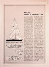 Albin 42 Nimbus Sailboat Yacht Vintage Magazine Article Print Kaufman Ladd picture