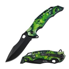 Dark Side Blades Spring Assisted Knife w/Aluminum Handle & Clip-3D Print Finish picture