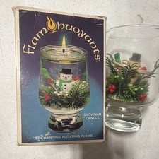 Flam Buoyants 1970s Vintage Snowman Candle USA, MODEL JA 202 picture
