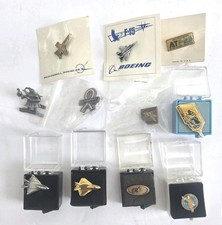 Lot Of 11 Vintage McDonnell Douglas Boeing Aircraft Service Pins picture